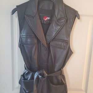 Leather vest by Radius